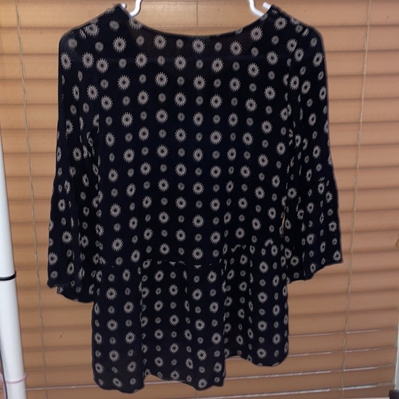 Black long bell sleeve Mossimo Supply Co blouse - Picture 5 of 5